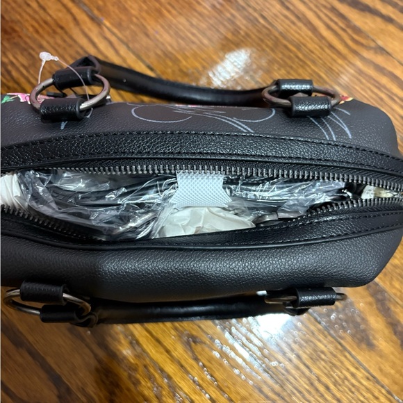 Ed Hardy Black Satchel with Pink and Red Accents - Picture 6 of 6